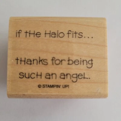 Estampación de sello de goma montado If The Halo Fits Foto 1 de 2