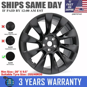 20" x 9.5" Alloy Replacement Wheel Rim fit 2020 2021 2023 2024 Tesla Model Y - Picture 1 of 19