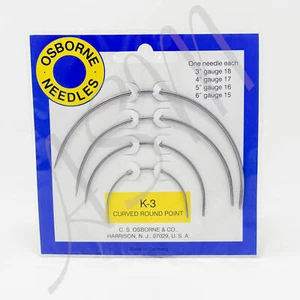 C.S. Osborne No. K-3 Round Point Curved Needle Kit - Picture 1 of 1