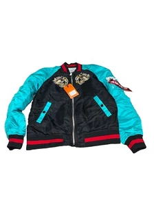 ALPHA INDUSTRIES MA-1 JAPAN SOUVENIR EAGLE REVERSIBLE BOMBER JACKET  Sz M - Picture 1 of 14