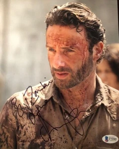 FOTO FIRMADA ANDREW LINLINCOLN AUTOGRAFIADA 8x10 RARA INSCRIPCIÓN BECKETT BAS - Imagen 1 de 2