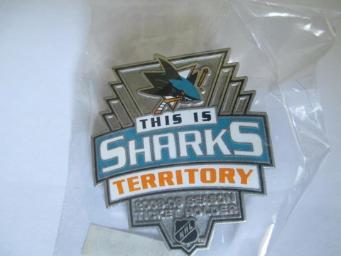 SAN JOSE SHARKS NHL 2008-09 SEASON TICKET HOLDER THIS IS SHARKS TERRITORY PIN Cover
