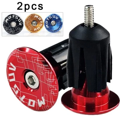 2 Stück MTB Rennrad Fahrradgriffe Stecker Lenkerstopfen Endstopfen Bar End Plug - Bild 1 von 4