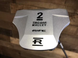 DEMO Rife Golf (RH) Heel Shaft 35" Silver Two Bar Mallet Putter 162-CZRC - Picture 1 of 12