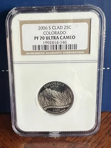 2006 ~ Proof ~ S Clad Colorado Washington State Quarter ~ NGC PF 70 Ultra Cameo - Picture 1 of 4