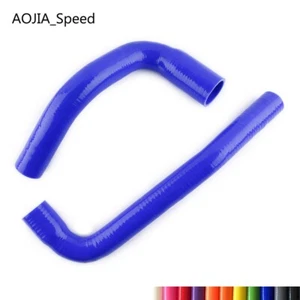 Blue For 1987-2006 Jeep Wrangler Yj/Tj 2.4/4.2l Turbo Silicone Radiator Hose - Picture 1 of 10