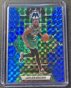 2022-23 Panini Mosaic Jaylen Brown Numbered 49/199 Blue Mosaic Prizm #9