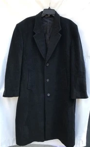 Mens Christian Aujard Italian Cashmere Blend Overcoat Trench Coat Jacket Sz 44 - Picture 1 of 11