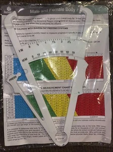 Body Fat Caliper, Fat Measure Clipper Combo with Body Fat Percentage - Picture 1 of 2