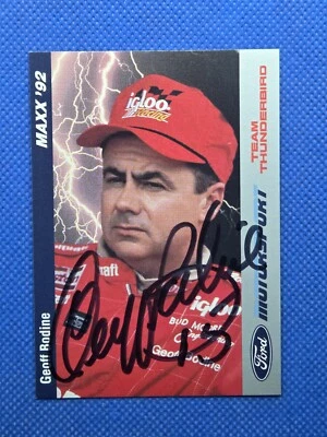 GEOFF BODINE Autograph 1992 Maxx card auto Auto Racing NASCAR #6 - Image 1 of 3