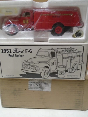 FIRST GEAR 28-0100 MID-CONTINENT PETROLEUM CORP. 1951 FORD F-6 CISTERNA DE COMBUSTIBLE COMO ESTÁ Foto 1 de 3