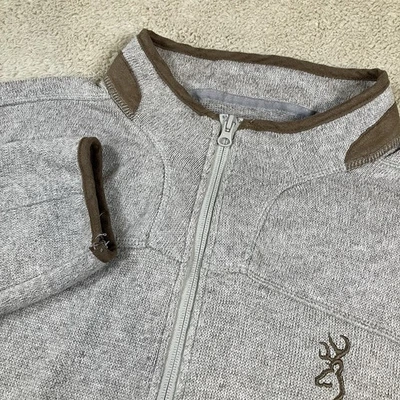 Suéter Browning Para Hombres XL Bronceado Manga Larga Tejido Nubby 1/4 Cremallera Cuello Simulado Bolsillo Foto 1 de 4