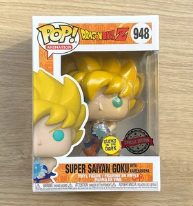 Funko Pop Dragon Ball Z Super Saiyan Goku With Kamehameha GITD #948 + Protector - Picture 1 of 6