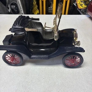 Vintage Jim Beam Model-T Ford Car Whiskey Decanter Black W/ Blue Siding - Picture 1 of 7