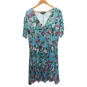 French Connection Women's Size UK 14 Short Sleeve Tunic Midi Dress Multi Floral - Picture 1 of 11
