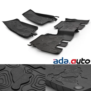 Fit 2018-2025 Jeep Wrangler JL Front/Rear All-Weather TPE Floor Mats Liners - Picture 1 of 9