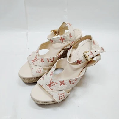 NO TARIFF 路易威登凉鞋女式奶油色皮革(小腿)4737469 — 第 1/4 张图片