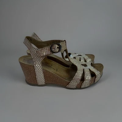 Sandalias de cuña Fly London talla 37/7 dorado tostado Foto 1 de 4