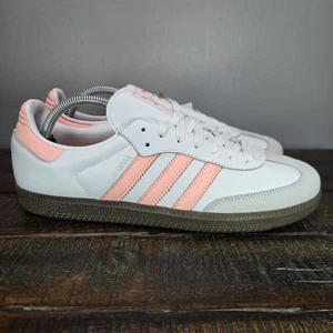 adidas Samba OG Womens Size 11 Casual Lifestyle Shoes JH5687 White Pink - Picture 1 of 12