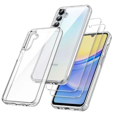  3 in 1 Case for Samsung Galaxy A15 5G / 4G 6.5-Inch, with 2-Pack Screen Clear - Image 1 of 4