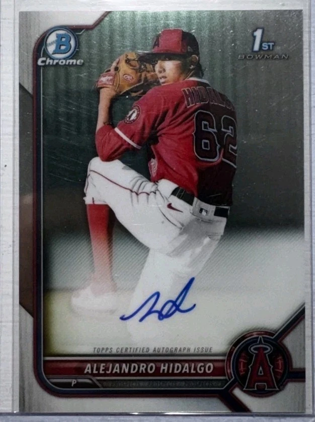 2022 Bowman Chrome Prospect Auto Alejandro Hidalgo #CPA-AH Angels - Image 1 of 1