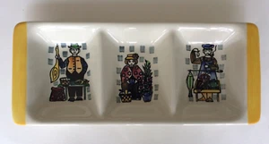 Jie Gantofta Ceramic Oblong Serving Dish in 3 Sections - Anita Nylund- Sweden - Foto 1 di 12