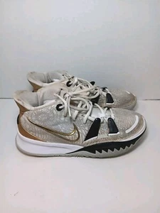 Nike Kyrie 7 Rings White Gold Kyrie Irving Rare Sz 8.5 CQ9326-101 Dirty See Pics - Picture 1 of 7