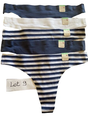 Lot #9 of 5 pc.Juniors' SO Bonded Cotton Thong Panty SO83-005 Multi Color Sz.M - Image 1 of 4