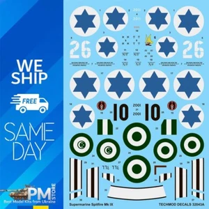 Techmod 32043 1/32 Supermarine Spitfire IX 1948-1949 Israeli aircraft wet decal - Bild 1 von 7