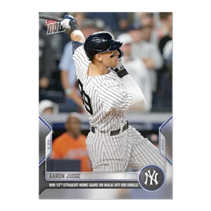 Aaron Judge Walk Off RBI 2022 MLB TOPPS NOW Card 401 New York Yankees - Picture 1 of 2