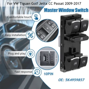 Driver Side Master Power Window Control Switch For VW Tiguan Golf Jetta CC Passa - Picture 1 of 16