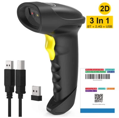 Inateck Barcode Scanner 2D Bluetooth, QR Code Scanner, 3 Verbindungsmodi,BCST-50 - Bild 1 von 4