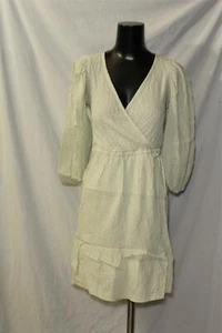 & Other Stories Women's Shirred Mini Wrap Dress AB3 Mint Green Size US:0 NWT - Picture 1 of 6