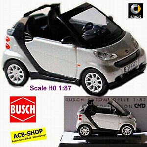 Smart Fortwo II Cabriolet 2.Generation 2007-10 Type: 451 Silver 1:87 Busch