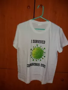 Camiseta Co virus 2020 Blanca Manga Corta Talla S - Imagen 1 de 2