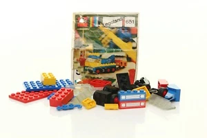 Lego Legoland Fahrzeug Verkehrsset 651 Abschleppwagen und Auto 100 % cmpl. + instr. 1972 - Bild 1 von 6
