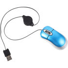 Mini Compact Travel Optical Mouse Retractable Cord and for