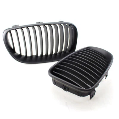 Parachoques delantero rejilla riñón para BMW E81 E82 E87 E88 08-11 serie 1 - negro mate Foto 1 de 4