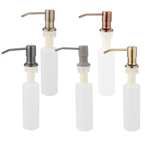 Kitchen Rose Gold/Gold Liquid Soap Dispenser Plastic Bottle For Sink Deck Mount - Picture 1 of 59