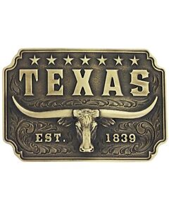 Montana Silversmiths Men's Classic Texas Longhorn Buckle Bronze