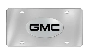 GMC Black Logo Decorative Vanity Front License Plate - Picture 1 of 1