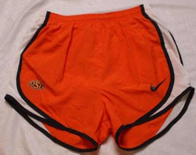 NIKE Womens 3" Oklahoma State OSU Team Running Shorts Orange/White Sz XS Defect - Image 1 of 4