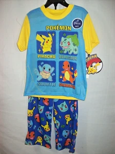 Pokemon Pikachu & Friends 3-pc Pajamas Set Size 6 or 8 NWT $40 Retail (B225) - Picture 1 of 10