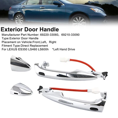 2x Front Exterior Door Handle 69210-33090/60 For LEXUS ES350 LS460 LS600h Foto 1 de 4