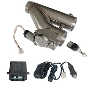Electric Exhaust Cut Off Dual Valve Y Pipe Dump Valve Set + Remote Control 3inch - Picture 1 of 12