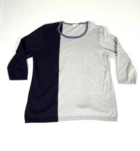 Liz Claiborne Long Sleeve Shirt Adult XL Grey and Blue Womens - Picture 1 of 11