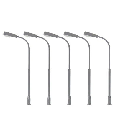 5Stk. Spur N 1:160 Modell Bahnsteiglicht mit LED Straße Lampe Landschaftsbau - Bild 1 von 4