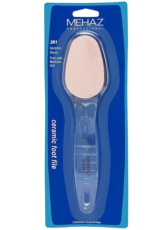 MEHAZ Fine and Medium Grit Ceramic Foot File MS381 Double Sided Smooth Calluses - Image 1 of 1