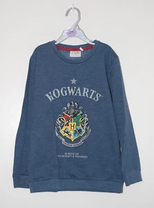 NWT Harry Potter Boy's Heather Blue LS Hogwarts School Sweatshirt sz 8 10 - Picture 1 of 11