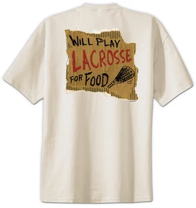 T-Shirt Lacrosse Play for Food Jersey kurzärmeliges T-Shirt neu Größen für Erwachsene und Jugendliche - Bild 1 von 1